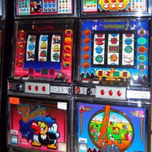 A collection of casino-themed slot machines for Casino Night Party.