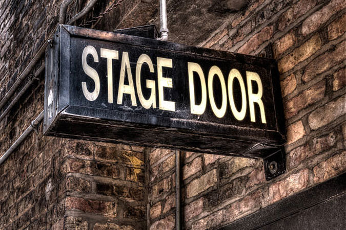 Stage door sign