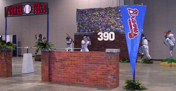 A Baseball Field and McGettigan Walls in a convention center.