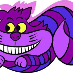 The Cheshire Cat cutout.