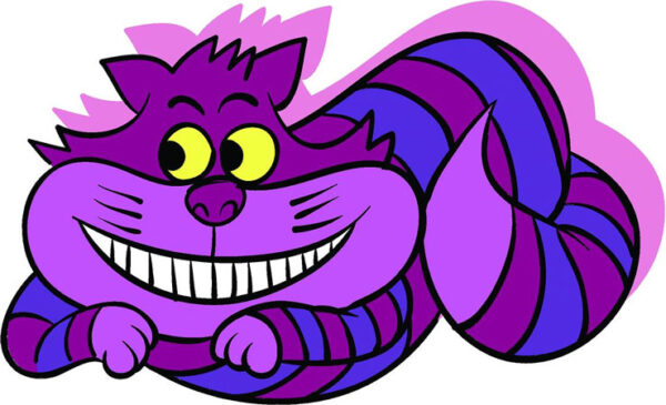 The Cheshire Cat cutout.