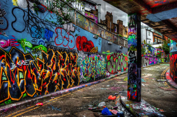 Graffiti wall backdrops