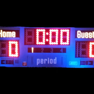 A Regulation Scoreboard with the words home guatemala.