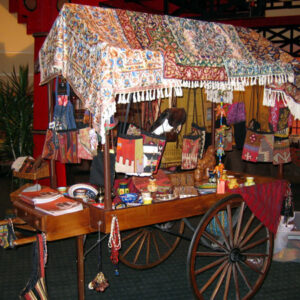 A Souk Cart with a tarp on top.