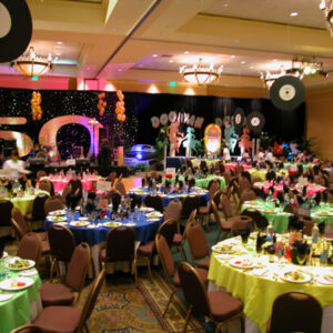 A room full of 50's Event Decor.