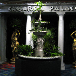 A Caesars Palace Entrance in the middle of a room.