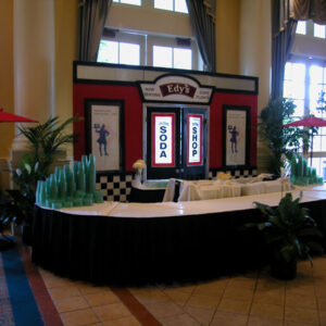 A Edy's Soda Shop set up in a room.