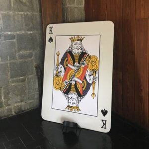 A Giant Cards playing card is on display.