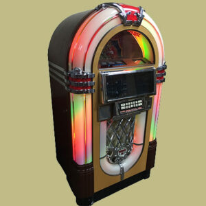 A Live Jukebox with lights on it.