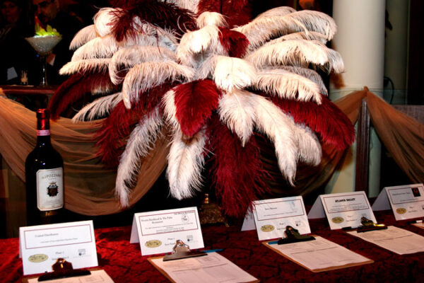 Ostrich Plumes feathers in a vase.