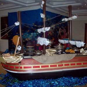 A Sailing Ship on display in a room.