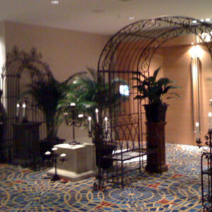 A room with a lot of plants and the "Archways and Entrances".