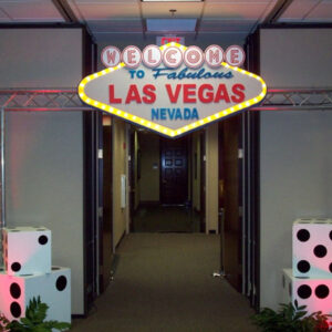 A Vegas Entrance sign.