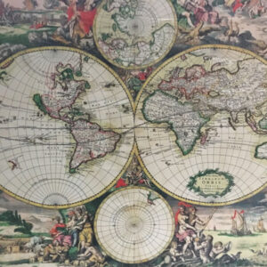 A Vintage World Map Backdrop.