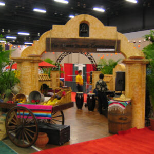 A Western Entrance with Cart on the floor.