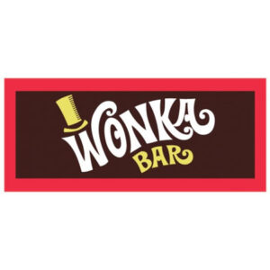 The Wonka Tickets logo on a red background.