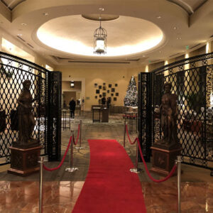 The Hollywood Hotel Entrance to a hotel lobby with a red carpet.