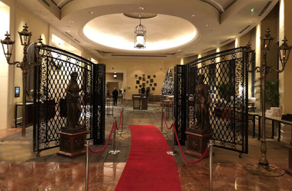 The Hollywood Hotel Entrance to a hotel lobby with a red carpet.