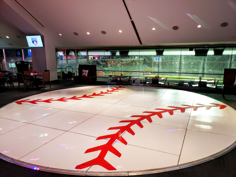 baseball theme dance floor