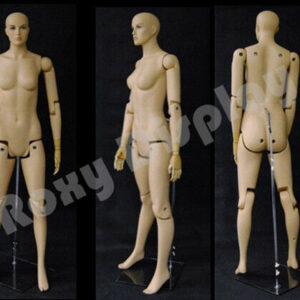 A posable mannequin in different poses.