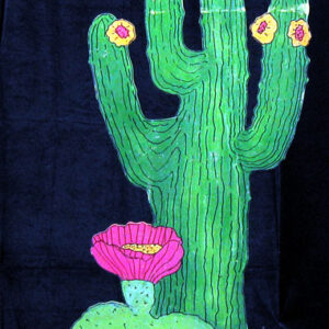 A Cactus Cutouts with a flower.