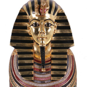 A King Tut Bust on a white background.