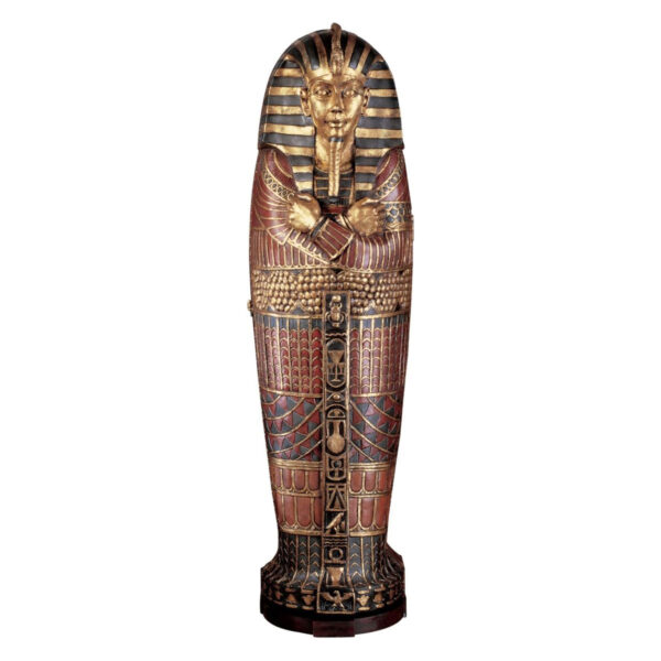 A King Sarcophagus on a stand.