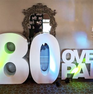 80th birthday theme decor